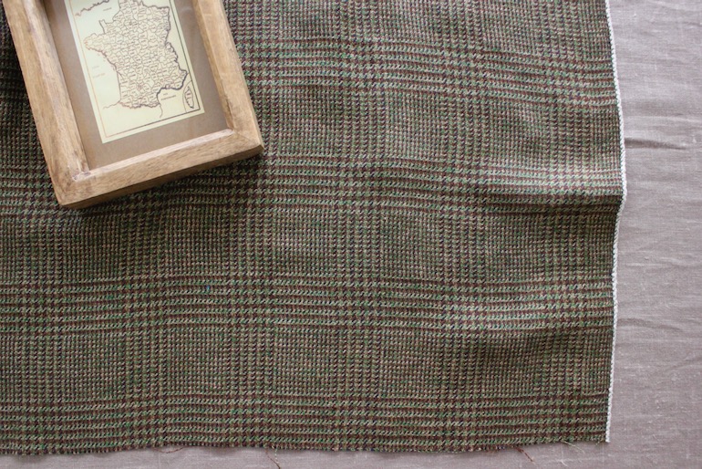 LINNETヘンプグレンチェック色多彩No.16<br />C#5緑紫